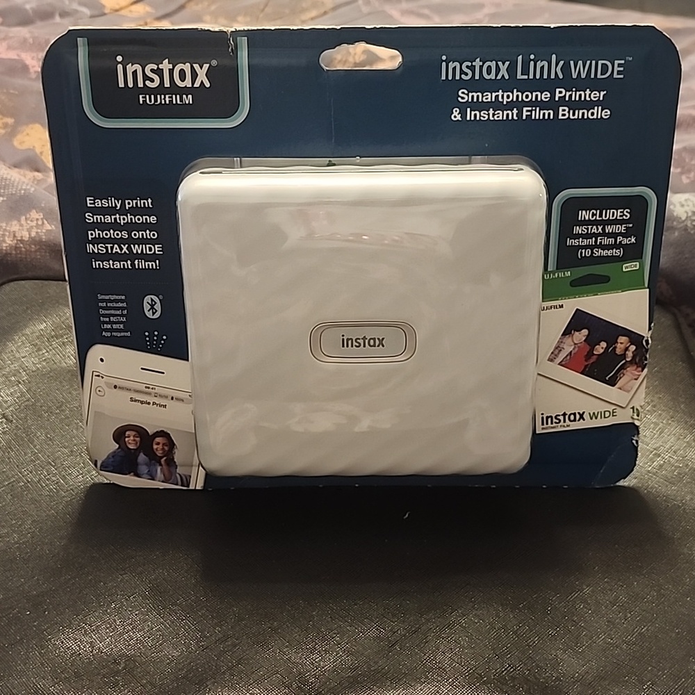 Instax link wide smartphone printer & instant film bundle (Insta Fujifilm)
